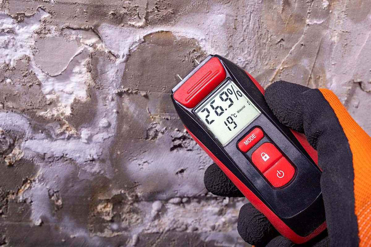 Moisture testing used in structural diagnostic assessment