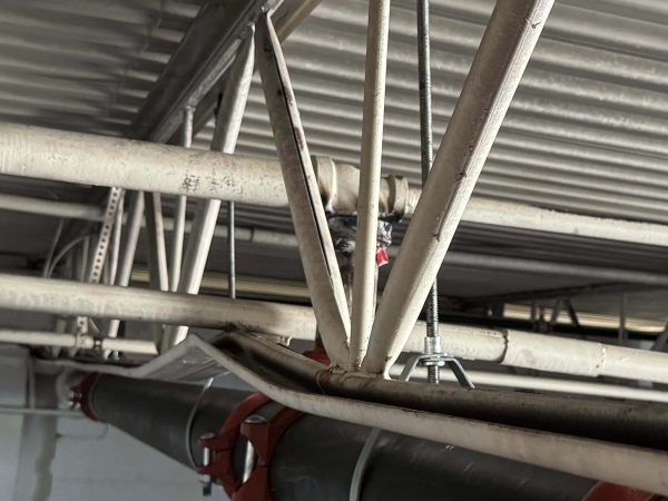 Steel framing damage evaluated after structural failure