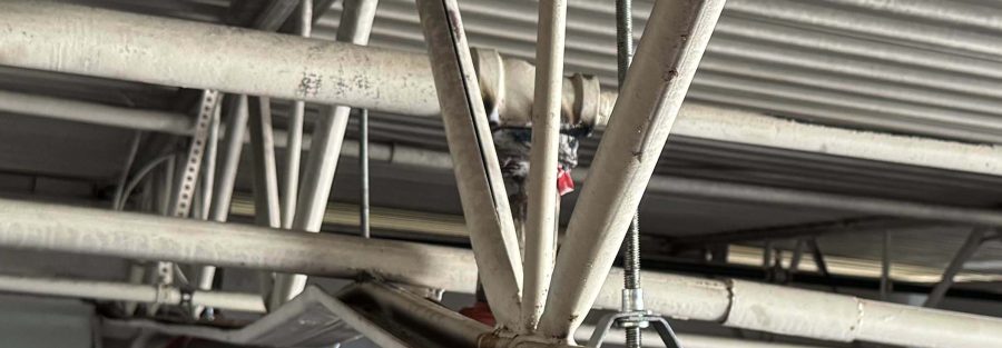 Steel framing damage evaluated after structural failure